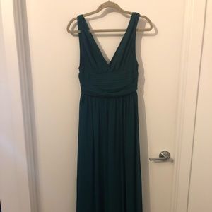 Green sleeveless maxi dress